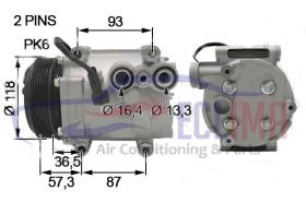 ECLIMA 121684 - COMPRESOR VISTEON SCROLL 90 FORD PV6 120MM 12V