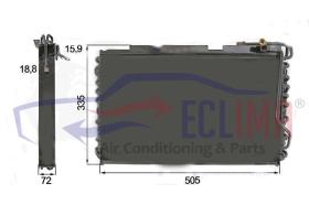 ECLIMA B01200234 - CONDENSADOR CASE-NEW HOLLAND TM120-190 505X335X72