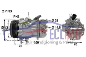 ECLIMA 122336 - COMPRESOR SANDEN  MII-CITIGO-UP 11 SD