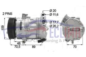 ECLIMA 122251 - COMPRESOR DENSO 5SL12C OPEL PV6 110MM 12V