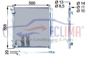 ECLIMA B01200290 - CODENSADOR VOLVO INDUSTRIAL EW180 EC235D