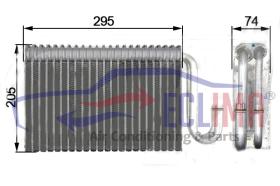 ECLIMA 166057 - EVAPORADOR MASSEY - LANDINI SERIE 2000-2430-2435-2440