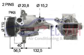 ECLIMA 121736 - COMPRESOR DACIA DUSTEER - SANDERO 1.5D PV6