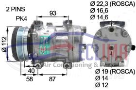 ECLIMA 121398Q - COMPRESOR QUE QP7H15 PV4 112 12V NEW HOLLAND