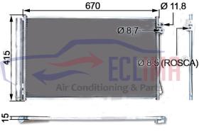 ECLIMA B01200314 - CONDENSADOR MERCEDES VITO III - VIANO