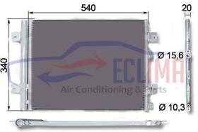 ECLIMA B01200318 - CONDENSADOR DUSTER - LOGAN - SANDERO