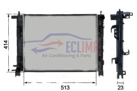 ECLIMA B01300058 - CONDENSADOR+ RADIADOR RENAULT SANDERO II