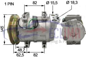 ECLIMA 122210 - COMPRESOR ZEXEL DKS15CH KOMATSU  1A 24V