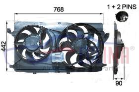 ECLIMA 58096BG - ELECTROVENTILADOR FORD TRANSIT 2.2 TDCI