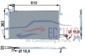 ECLIMA B01200327 - CONDENSADOR VW GOLF III