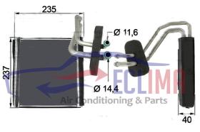 ECLIMA 166052 - EVAPORADOR FORD FIESTA VI